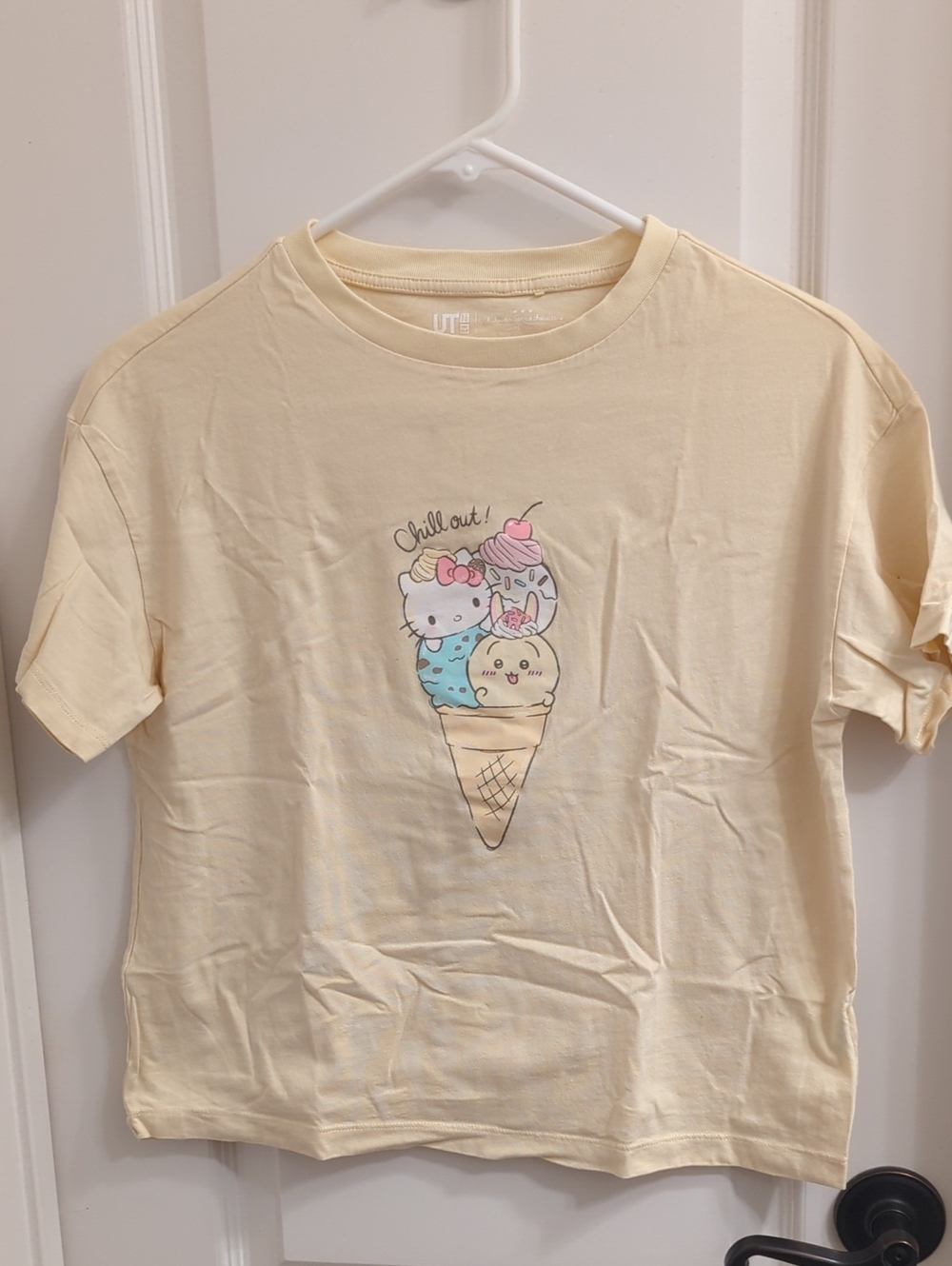 Sweet Uniqlo Hello Kitty and Chiikawa Chill Out Tee